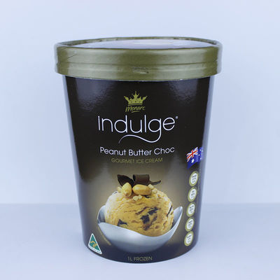 34oz cangkir es krim daur ulang, dicetak 1000ml es krim takeaway wadah dengan tutup