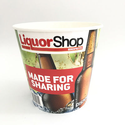 Mengambil Bucket kertas sekali pakai dengan tutup ramah lingkungan 170oz Food Grade