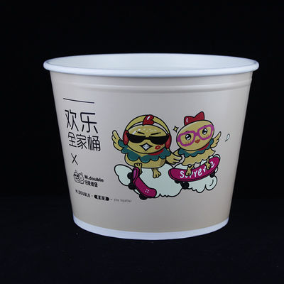 Makanan Aman Popcorn Chicken Bucket, Takeaway Paper Bucket Pengemasan