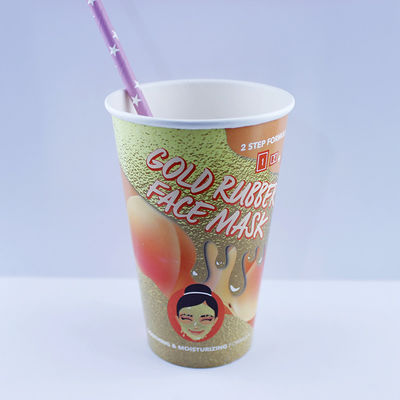 Single Wall Ripple Paper Cup Disposable Printed Kraft 8 Oz Untuk Kopi