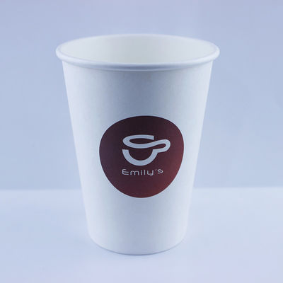 Secangkir kertas minum panas PLA dilapisi Kraft Biodegradable Single Wall