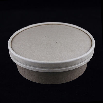 Kraft Paper Salad Bowl Dengan Tutup 500ml Custom Printing Food Packing Box