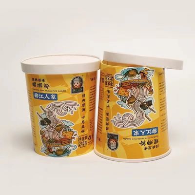 Instant Noodle Paper Cup 32oz French Fries Porridge Bowl Dengan Tutup Flat Food Grade