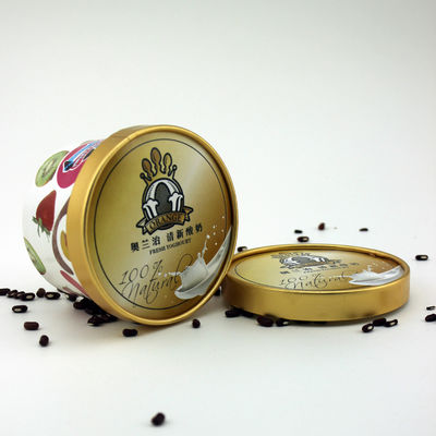 Kontainer es krim biodegradable tahan kebocoran dengan tutup ramah lingkungan 5oz 150ml