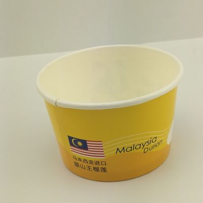 Tutup kertas Custom Cetak Kertas Es Krim Cangkir Pencetakan Takeaway Container 8oz 250ml cangkir kertas