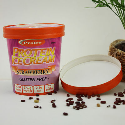 Eco Friendly Ice Cream Paper Cup Dengan Tutup 16oz 475ml Frozen Yogurt Container