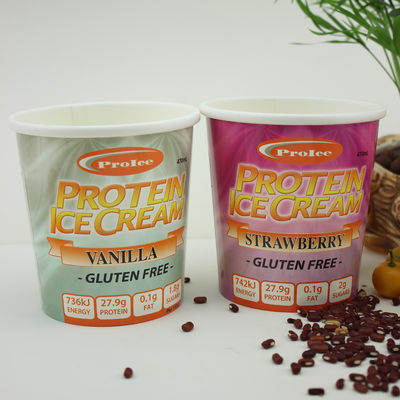 Eco Friendly Ice Cream Paper Cup Dengan Tutup 16oz 475ml Frozen Yogurt Container