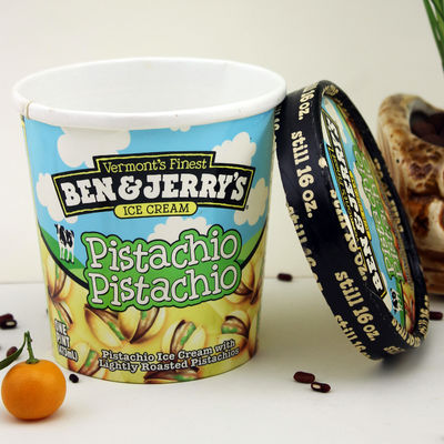 475ml Ice Cream Paper Cup Dengan Tutup