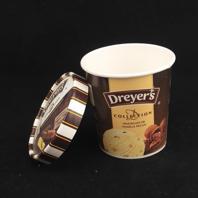 475ml Ice Cream Paper Cup Dengan Tutup