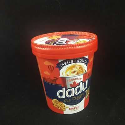 475ml Biodegradable Ice Cream Tubs Dengan Tutup, 520ml Ice Cream Paper Bowl