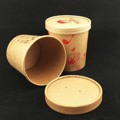 250ml 8 Oz Sopo kertas mangkuk Daur Ulang Takeaway Cups tahan panas