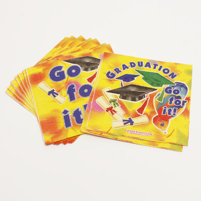 250 * 250mm Printing Paper Napkin 2 PLY Custom Logo Bunga Dekorasi Untuk Anak