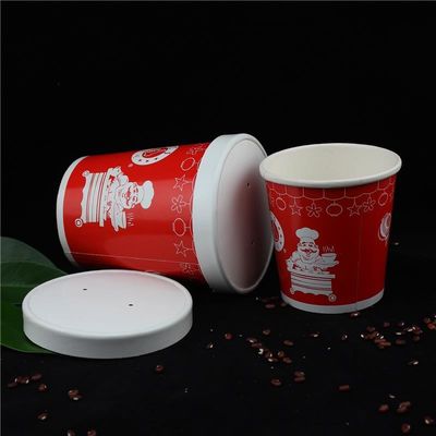 12oz cangkir sup sekali pakai dengan tutup
