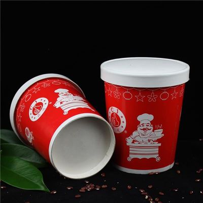 12oz cangkir sup sekali pakai dengan tutup