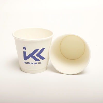 Custom Printing Drinking Paper Cup Dengan Tutup PP 8 Oz 250ml sekali pakai Hollow