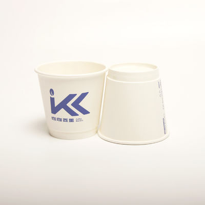Custom Printing Drinking Paper Cup Dengan Tutup PP 8 Oz 250ml sekali pakai Hollow