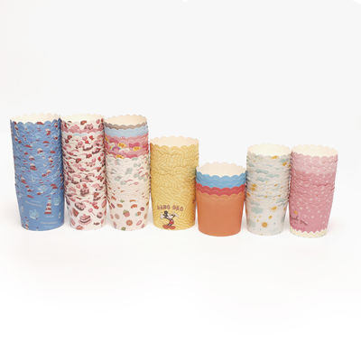 Makanan Kelas Cupcake Paper Cups, Kompostable Baking Cake Paper Case Dengan Logo