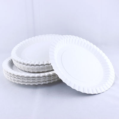 Plat kertas biodegradable tahan minyak 1.2mm Eco ramah hidangan