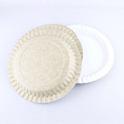 Plat kertas biodegradable tahan minyak 1.2mm Eco ramah hidangan