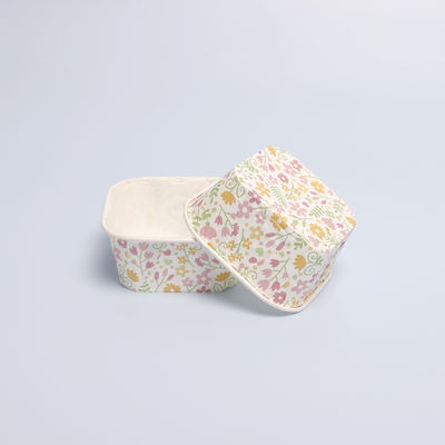 Kotak kemasan roti persegi kotak kecil cupcake liners cupcake bergelombang gelas daur ulang