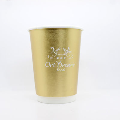 Secangkir kertas minum sekali pakai 450ml Bulat Ringan Custom Printed