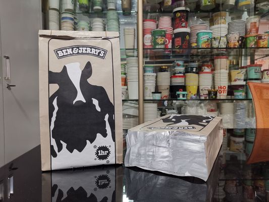 Fast food foil dilapisi kantong sandwich untuk dibawa pulang Kemasan kertas daur ulang