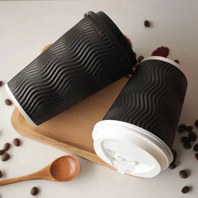 8oz cangkir kertas dinding ganda bahan makanan yang dapat didaur ulang untuk kegiatan rumah tangga