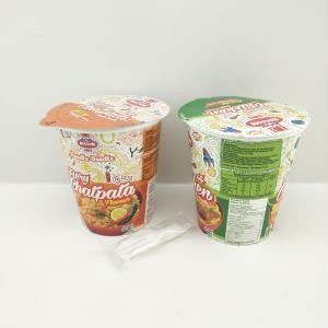Airproof Biodegradable Soup Cups Disposable Dengan Tutup Hot Noodle Paper Bowl
