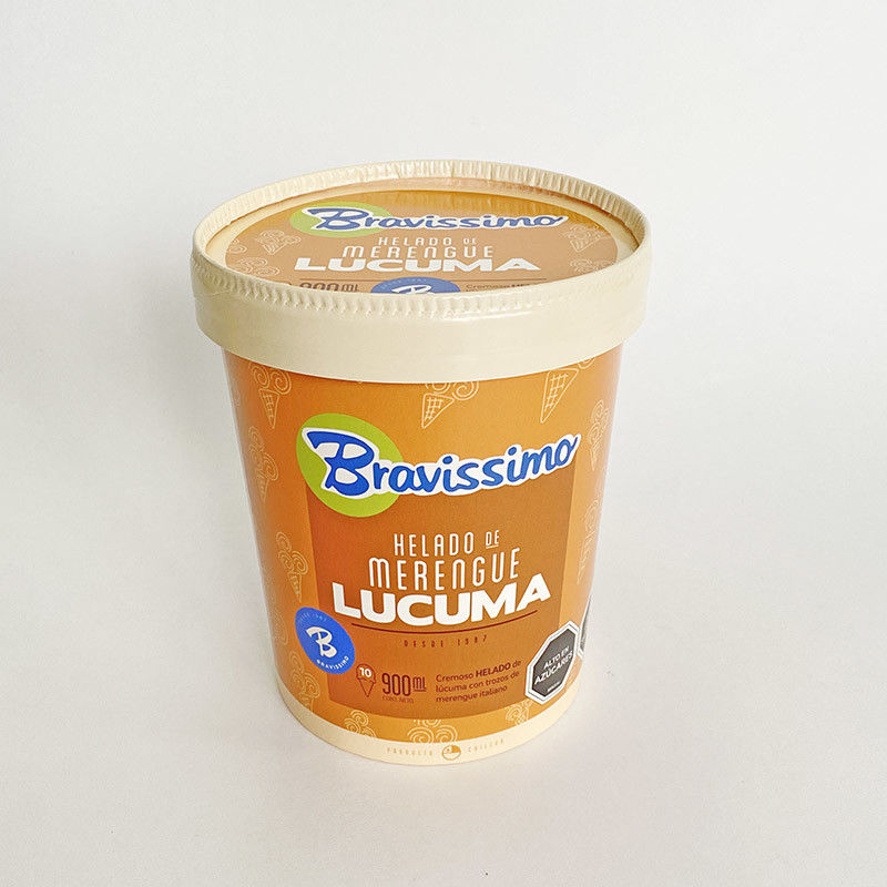 32oz 950ml kertas es krim mangkuk dengan tutup untuk makanan kelas makanan