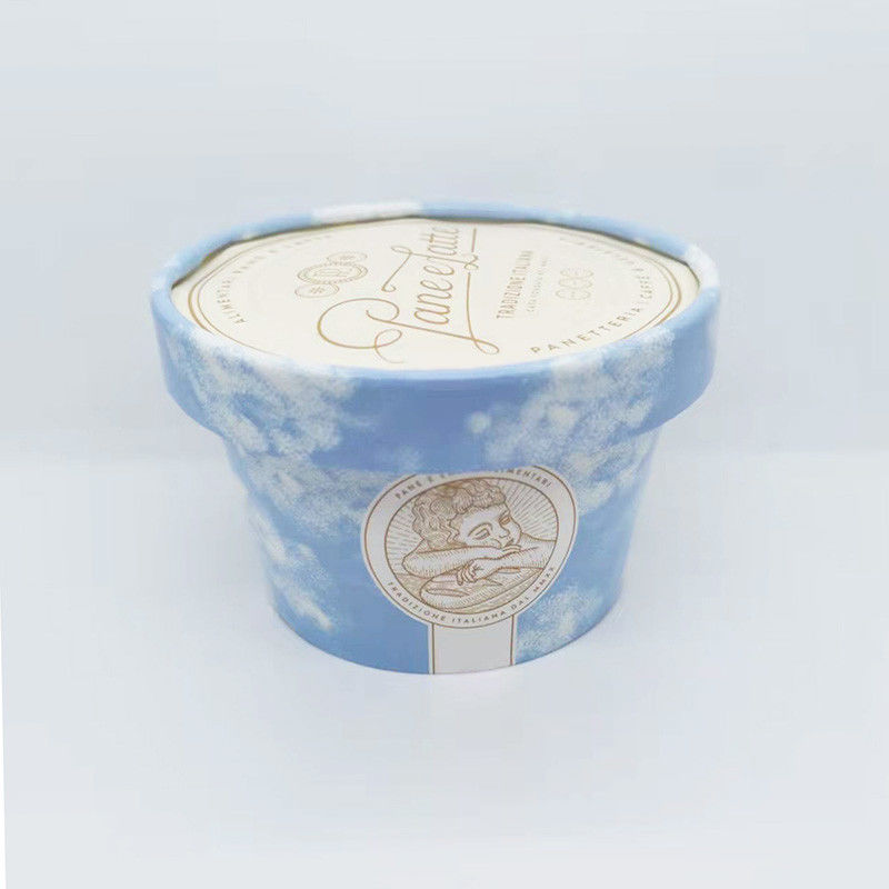 8.5oz 260ml Ice Cream Paper Cup Dengan Tutup Eco Friendly Take Away Container