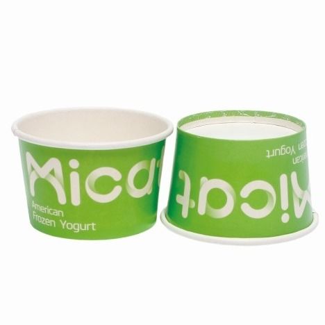 Biokarton ramah lingkungan Makanan Kelas Aman Kertas Jual Langsung Custom Print Ice Cream Tub Cup Pint Dengan Tutup